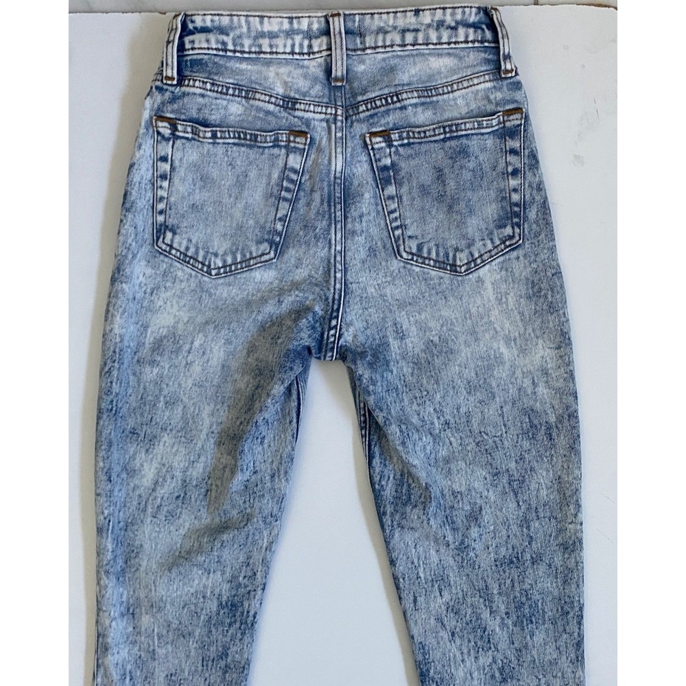 Abercrombie & Fitch Simone High Rise Slim Blue Acid Wash Jeans Size 25 0R - Picture 7 of 11